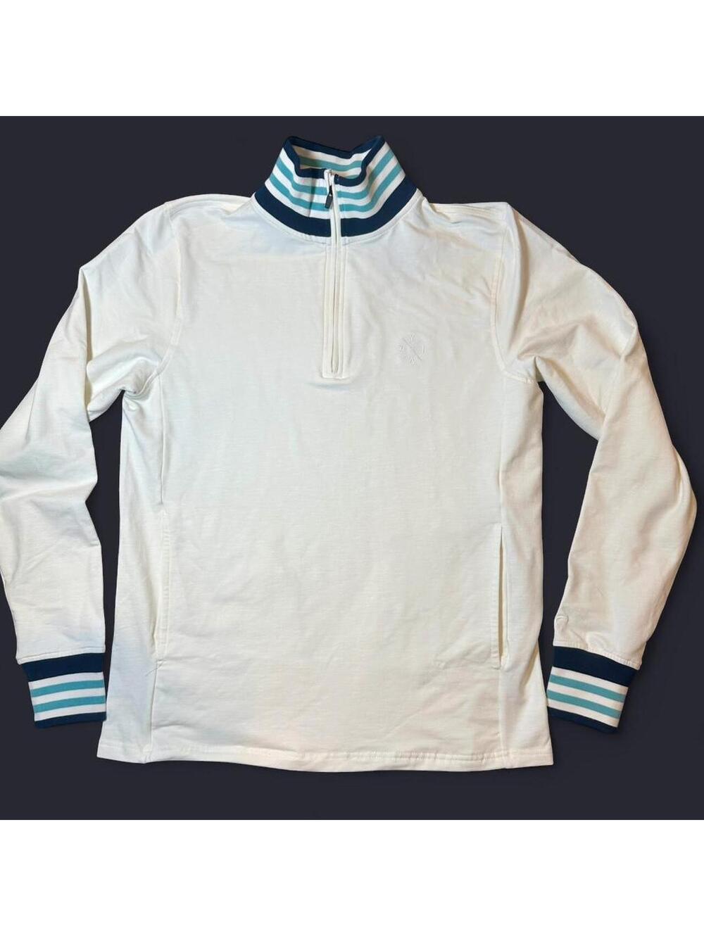ZYA Women's White and Cream Sweatshirt